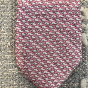 Vineyard Vines Pink and light blue Whale Pattern Tie
